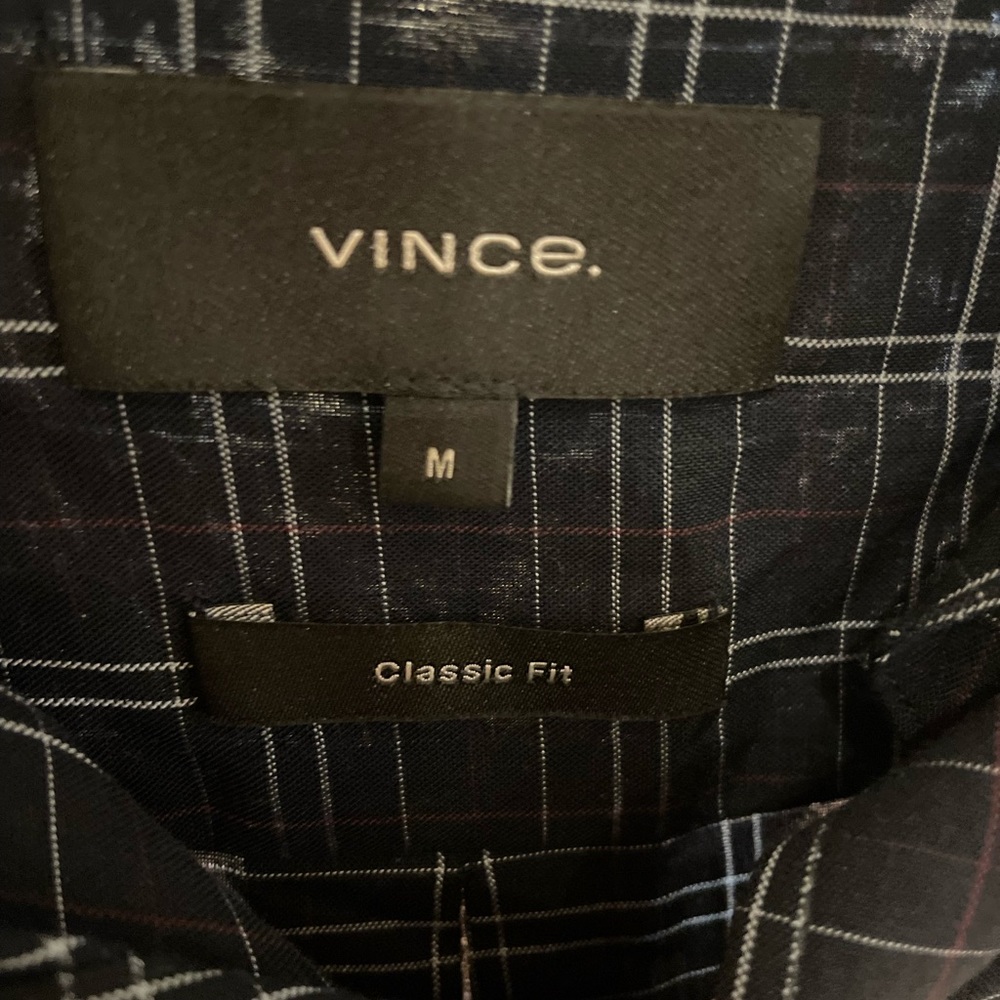 NWT Vince Men's Plaid Button-Up Shirt sz Medium - Picture 8 of 13